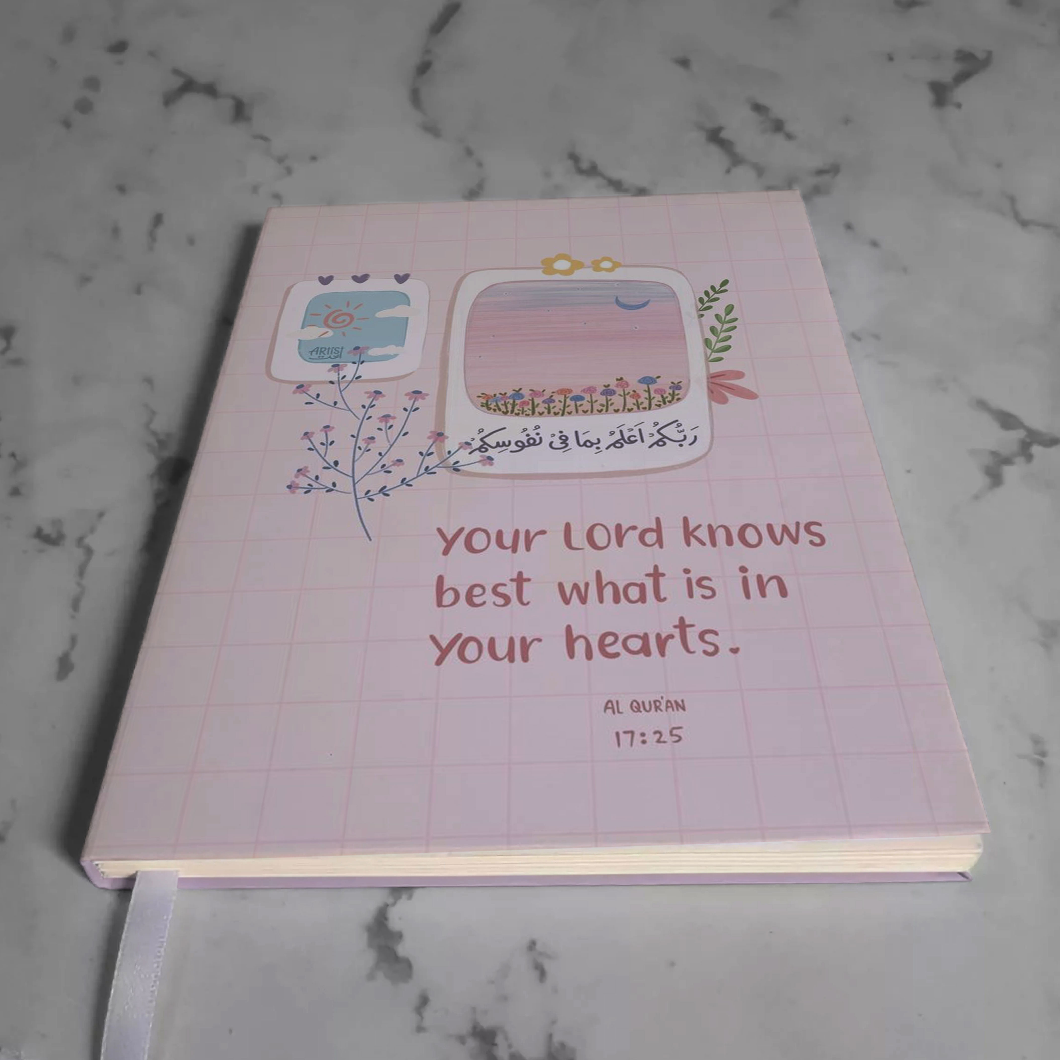 Notebook/Islamic Theme- Aesthetic Journal Notebook (14 x 19 cm size,120 pages). Notebook for gift/drawing/sketching/journaling. 