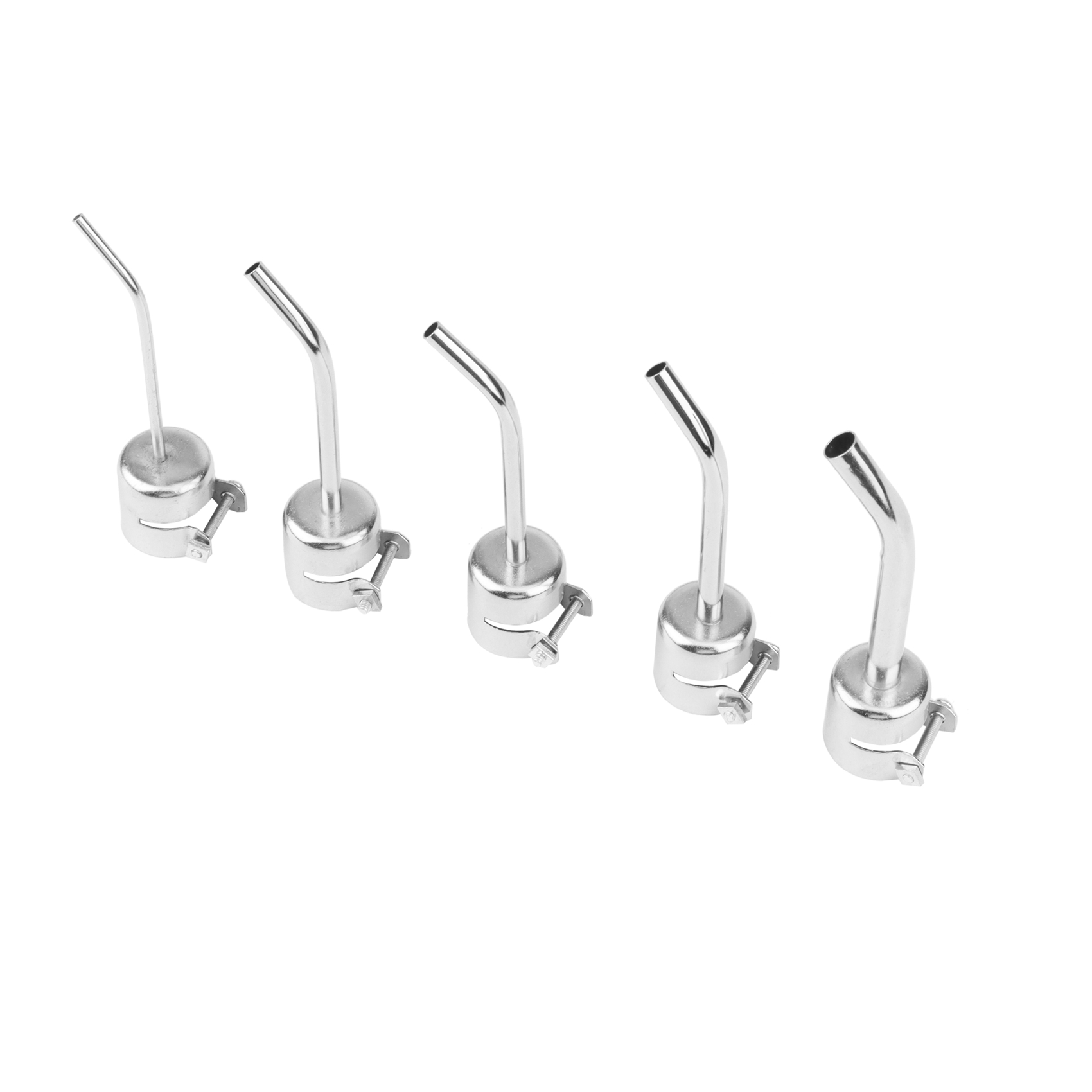 15Pcs Universal 850 45 Degree Bent Curved Nozzle for Hot Air SMD Soldering Stations 858D Welding Nozzles. 