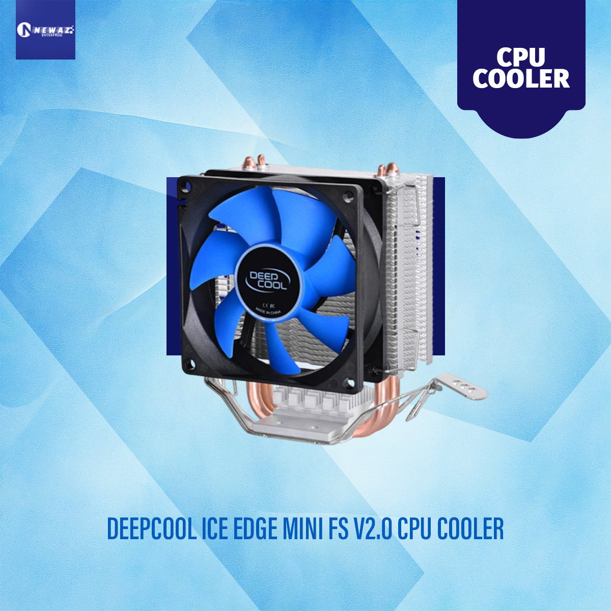 Deepcool ICE EDGE MINI FS V2.0 CPU Cooler 2 Heat Pipes For Intel LGA1700 1200 1155 AMD AM5 AM4 80mm Fan 3pin Interface