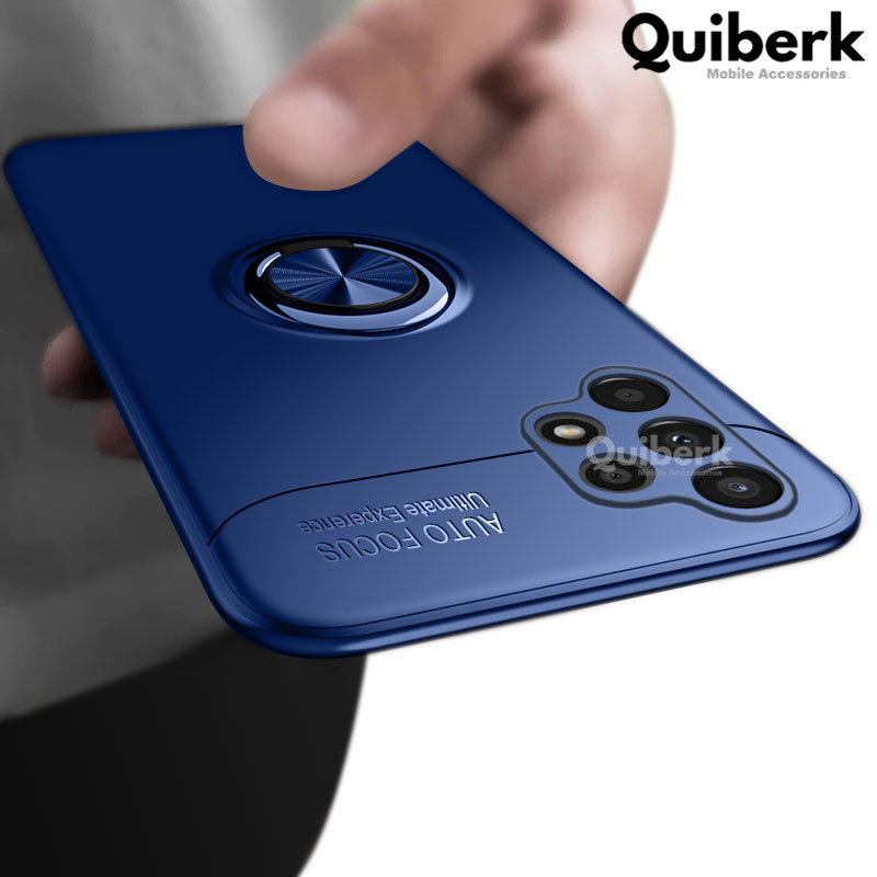 【3C VictoryEagle】Quiberk for Samsung Galaxy A13 4G soft silicone case ring stand matte cover