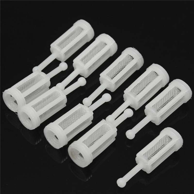 10Pcs Plastic Gravity Typ Spray Filter Pot Diameter 11Mm Total Length 36Mm Can Adapt To The Majority Of Solvent. 