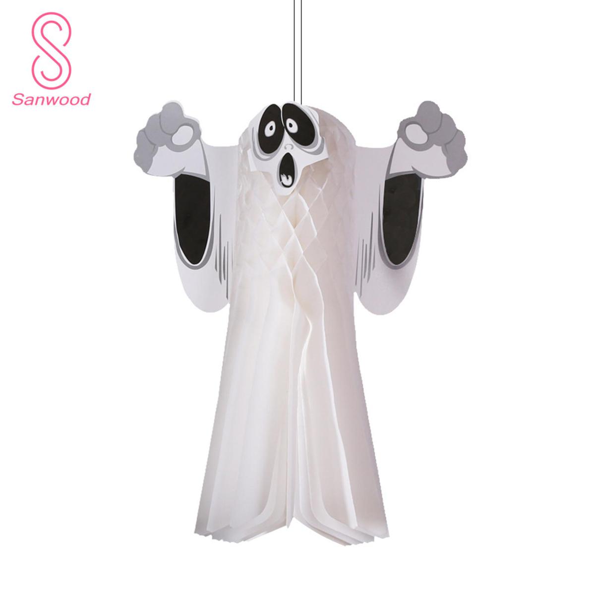 Paper Ghost Lantern Folding Ghost Festival Paper Lantern Ghost Windsock
