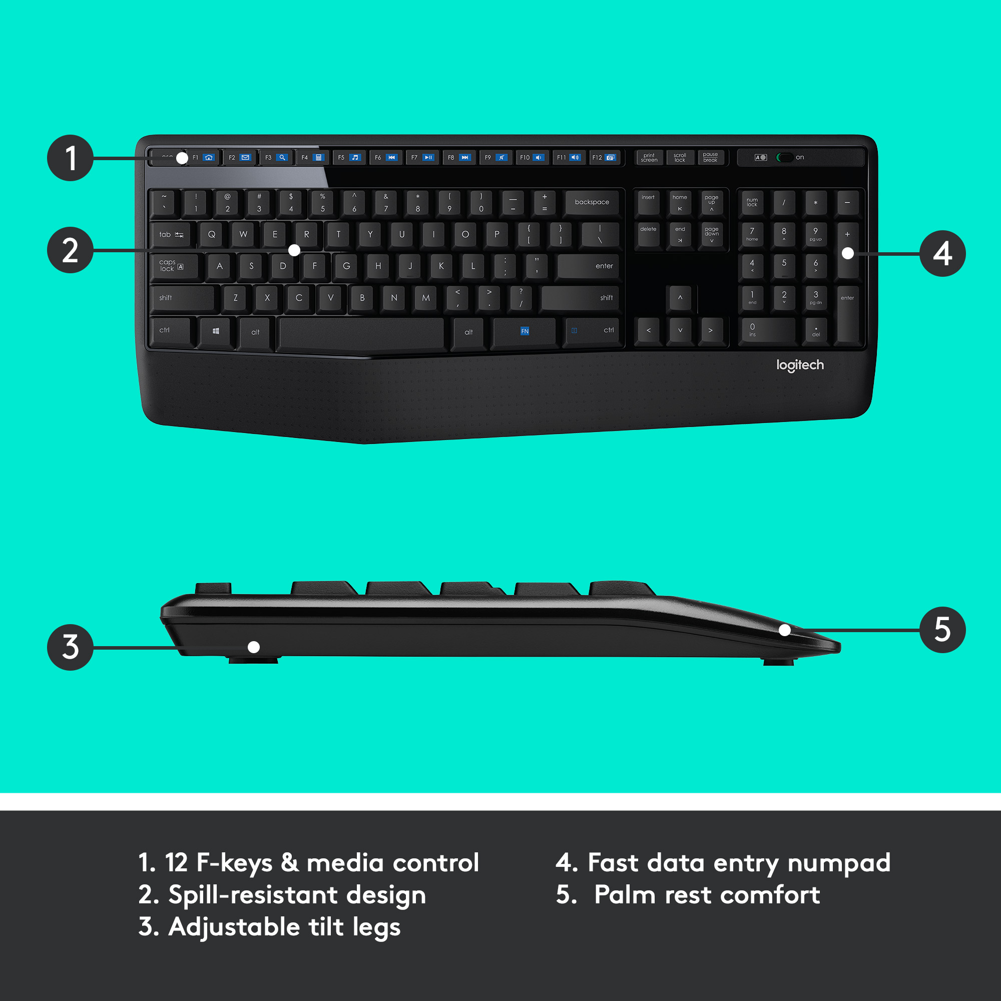 Logitech MK345 Wireless Combo Black. 