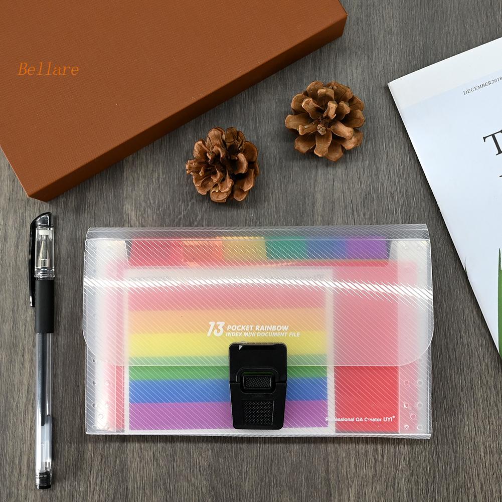 (bel-Ready)A6 Portable File Folder Storage Bag Document Binder Bill Receipt Organizer Invoice Folder. 