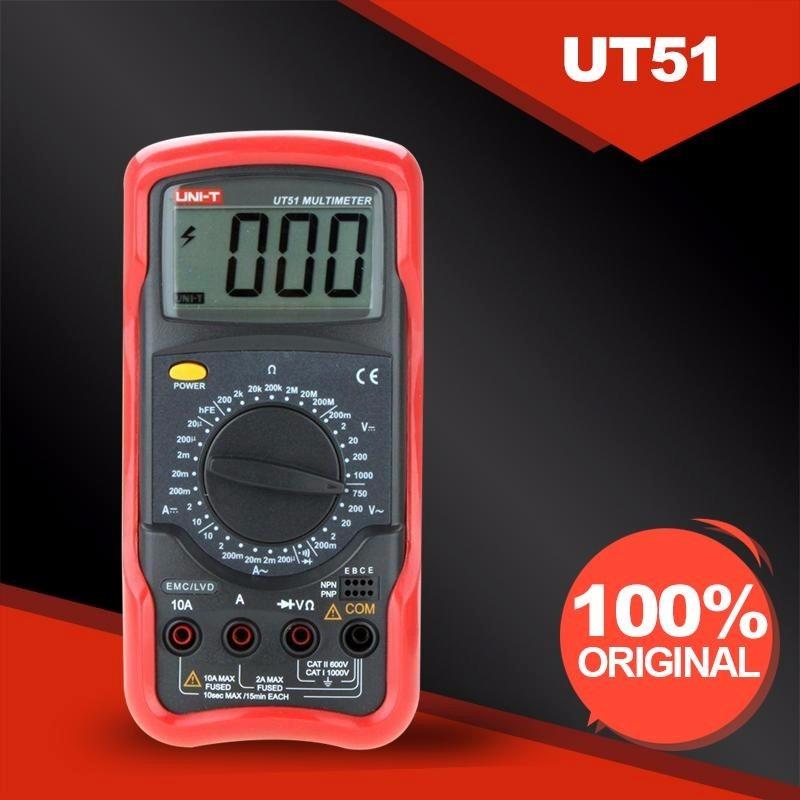Uni-T UT51 Digital Multimeter Standard DC/AC Voltage Current Resistance - Kings Trading. 