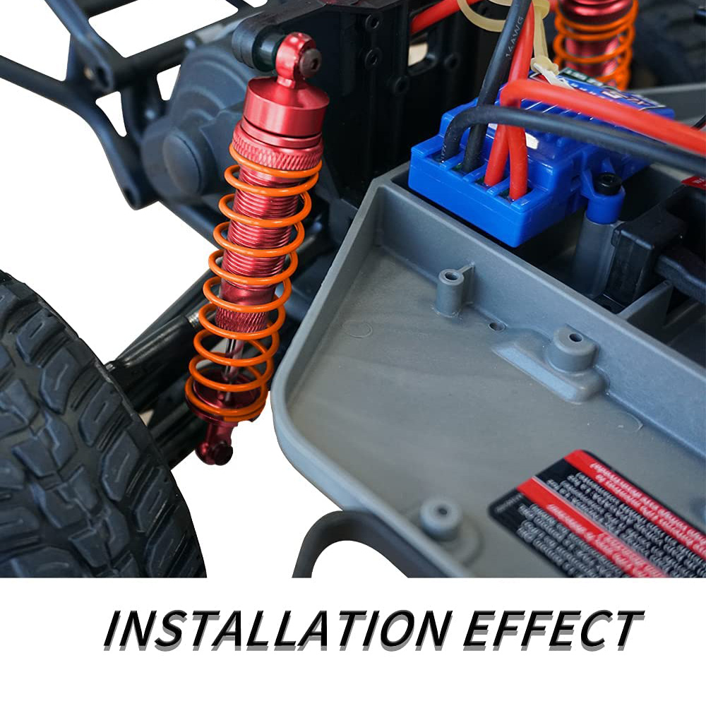 4Pcs Metal Front and Rear Shock Absorber for Traxxas Slash Rustler Stampede Hoss 4X4 VXL 1/10 RC Car Upgrade Parts,5. 