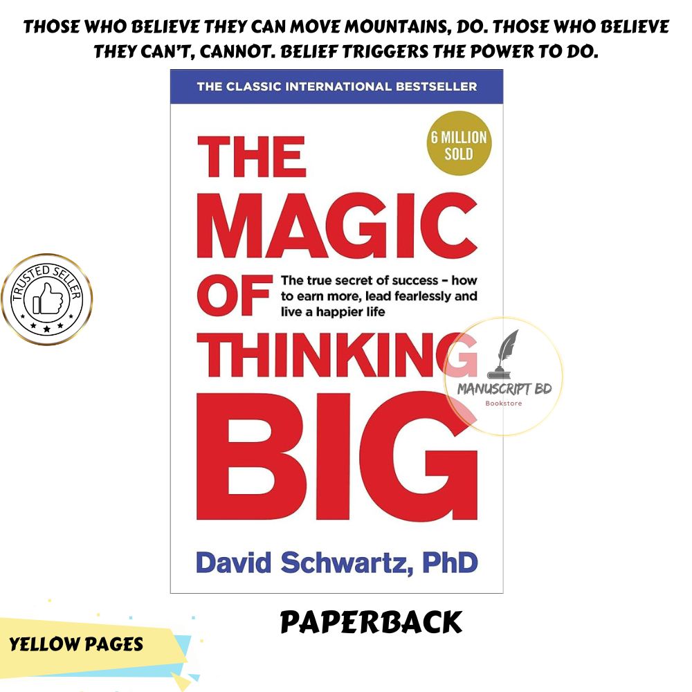 The Magic of Thinking Big by David J. Schwartz - Yellow - Paperback. 