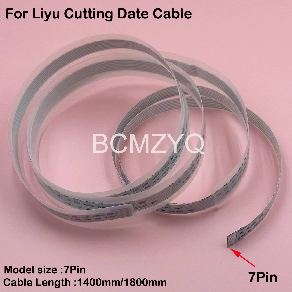 1PCS Cutting Plotter Date Cable 7Pin 1.4M 1.8M for Liyu SC631 SC801 TC1261 SC-1261E Carriage Trolley Borad Long Date Cable Line. 