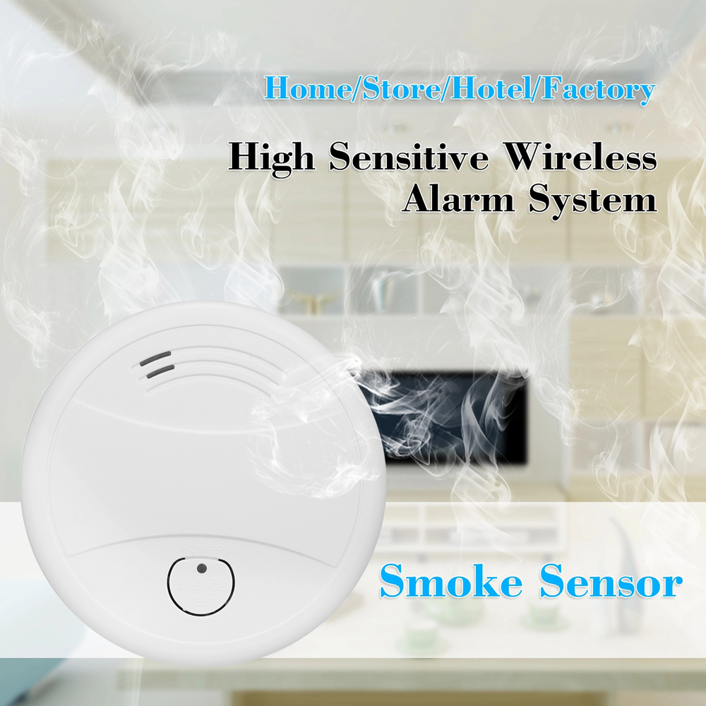 Wifi Smart Smoke Detector Fire Alarm Sensor Wireless Security System Smart Life Tuya APP Control. 