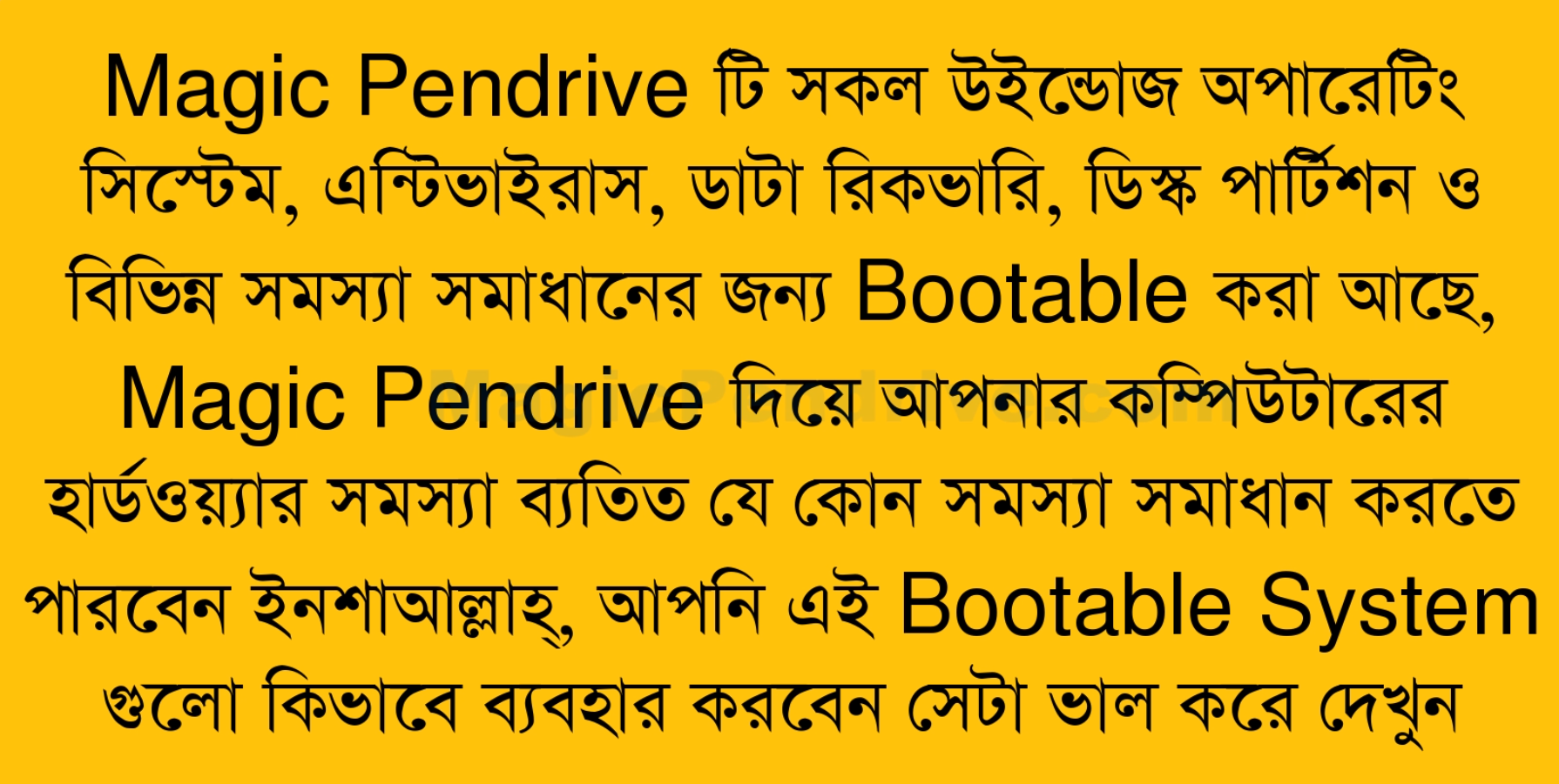 Magic Pendrive - Genuine Windows Data Recovery Antivirus Bootable Pen Drive - 128 GB ALL IN ONE COMPUTER SOLUTION DEVICE. 