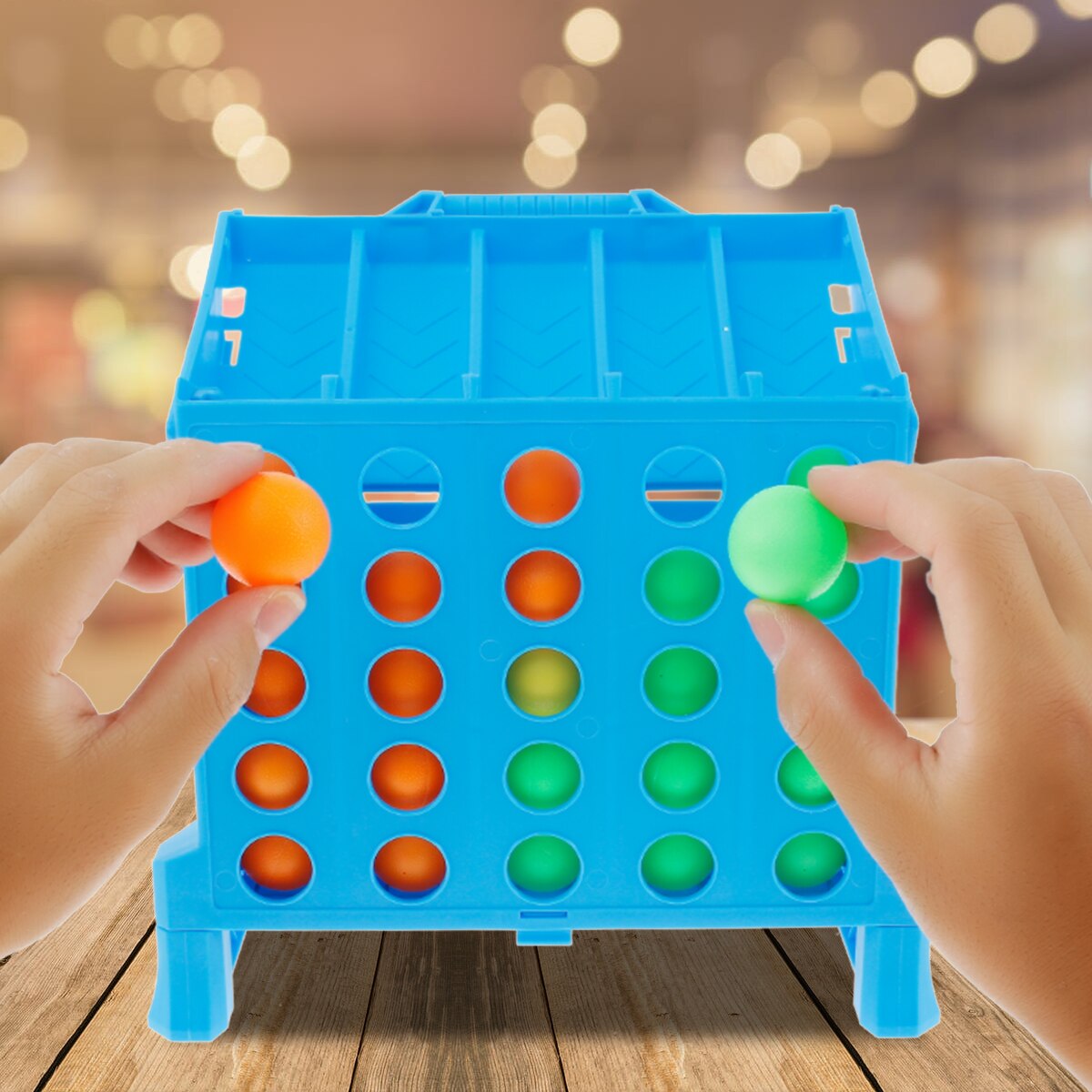 Connect 4 SBoard Game Desktop Games Children Portable Four Continuous Bouncing Ball Two Player Puzzle Game Children Gift. 