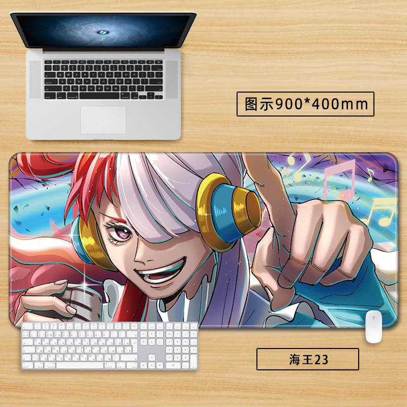 One Piece Mouse Pad Oversized Male and Female Anime 2D Esports Game Zoro Computer Keyboard Desk Pad. 
