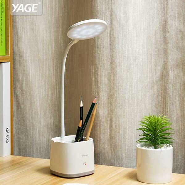 YAGE YG-T109 Table Lamp Pen Holder Desk Lamp Rechargeable USB Reading LED Table light Night Light By Win Accessories. 