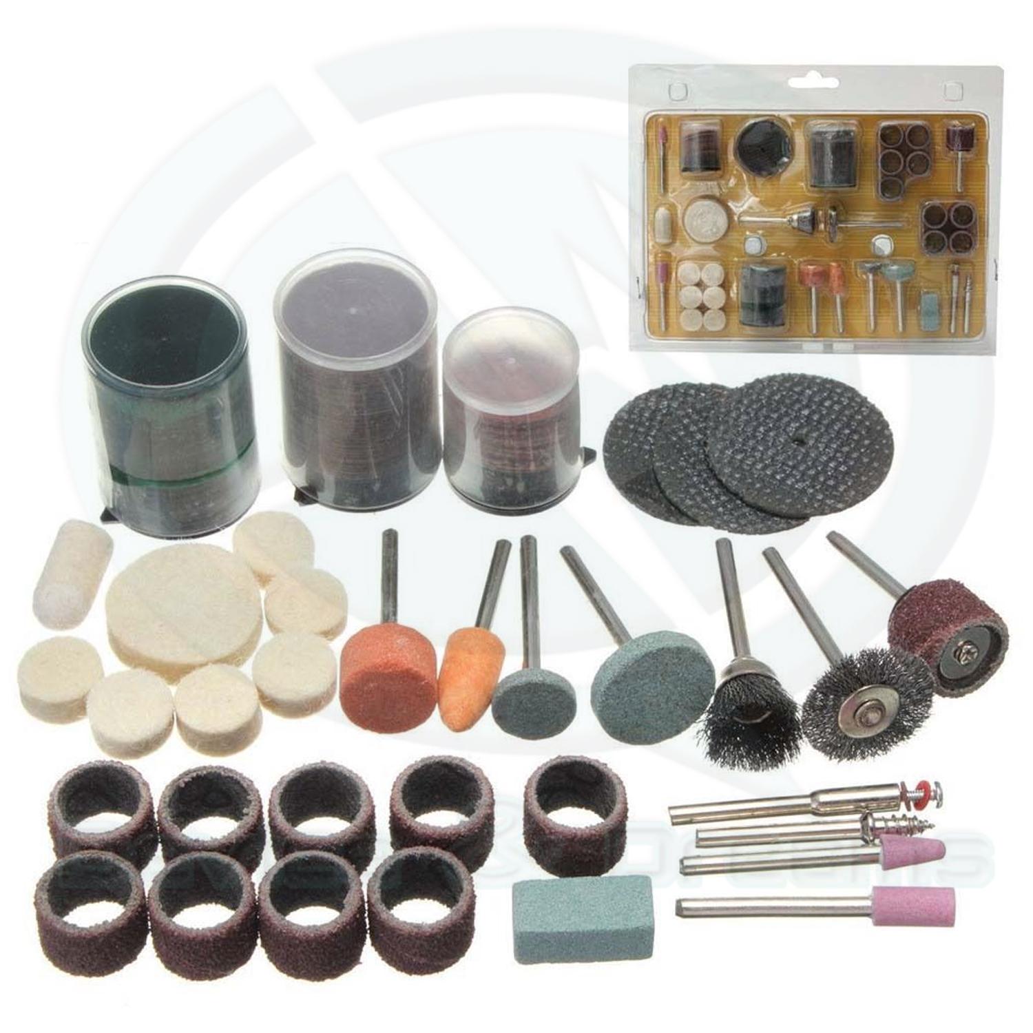 105 Piece Drill Bit Rotary Set Kit Hobby Polishing Grinding Sanding Engraving Tool. 