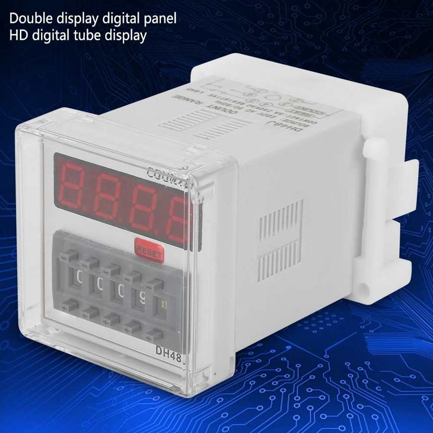 DH48J 220VAC digital counter relay LED display 1-999900 8 pin. 