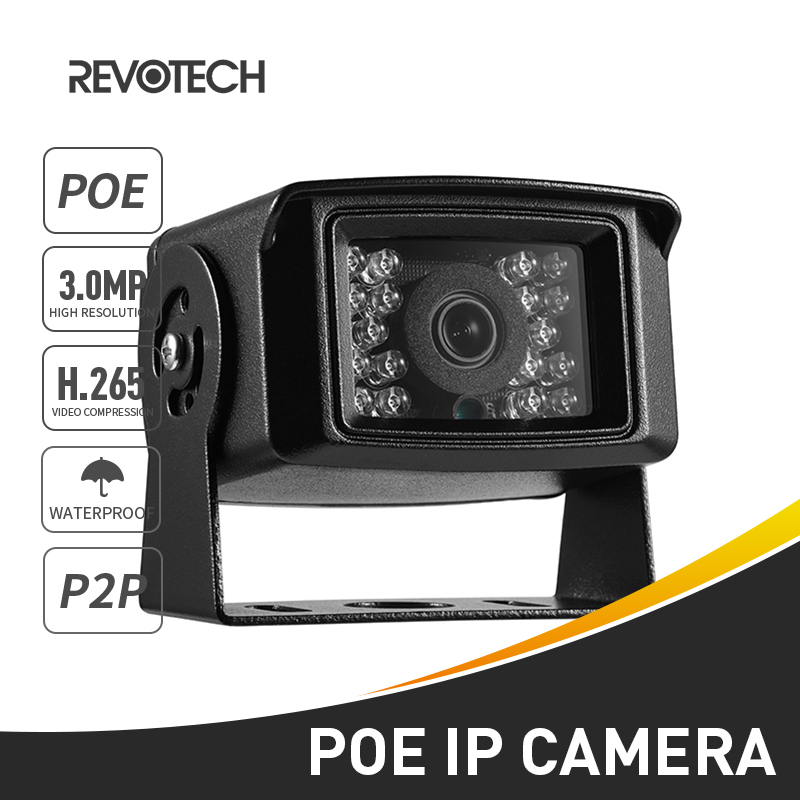 Revotech Mini Outdoor Waterproof IP Camera 3MP POE UltraHD Security Camera 10M IR Night Vision Motion Detection Smart Phone/PC