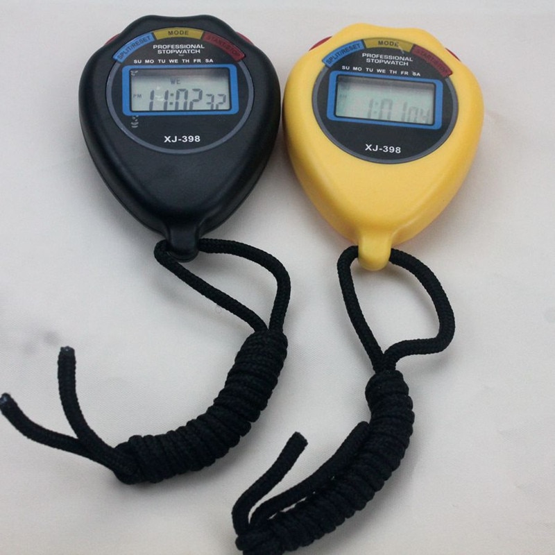 Digital Sport Stopwatch Timers Handheld Professional Waterproof Chronograph Stopwatch LCD Timer Counter with Strap Kitchen Timer. 