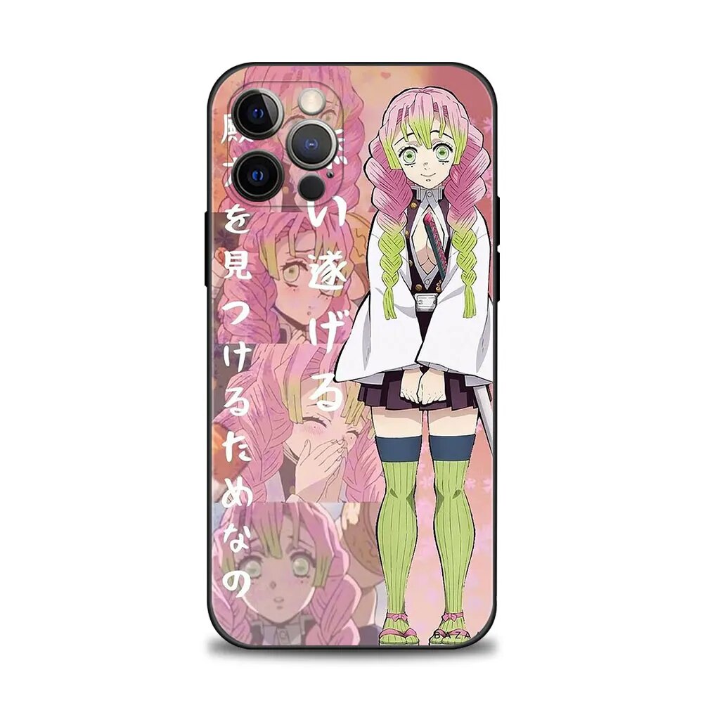 Phone Case For Apple iPhone 15 14 13 12 11 Pro Max 13 12 Mini XS Max XR X 7 8 Plus Cover Demon Slayer Kanroji Kamado Nezuko