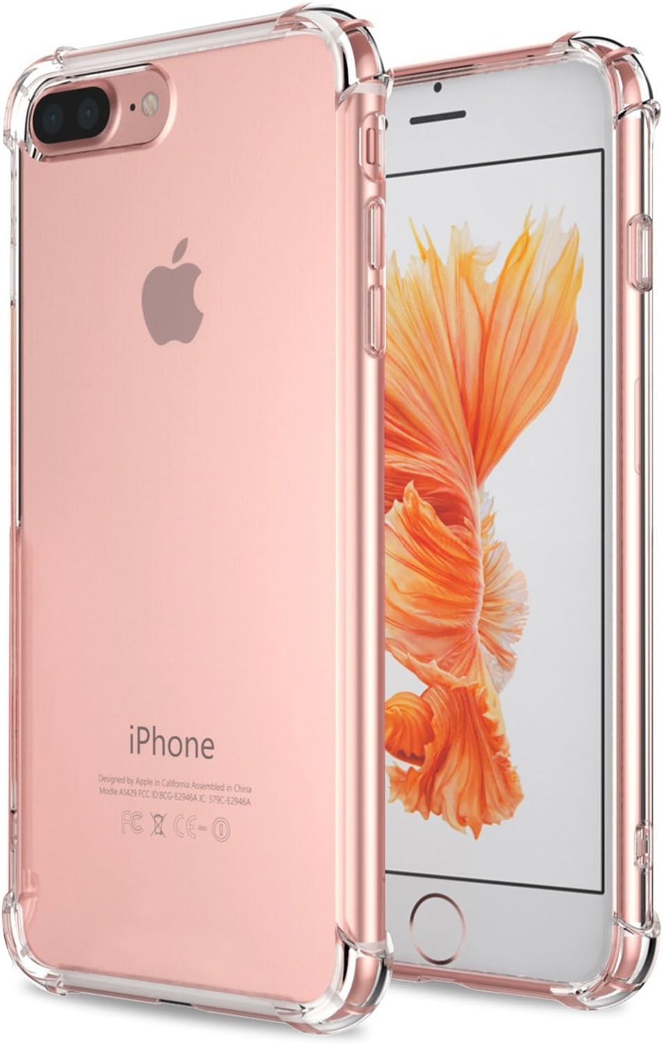 IPhone 7 Plus Transparent Soft & Flexible TPU With Bumper Mobile Cover