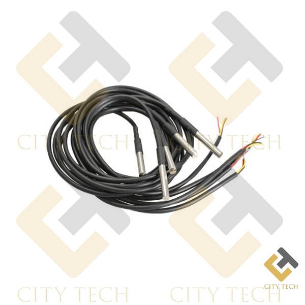 3 Wire DS18B20 Waterproof Digital Temperature Temp Sensor Probe 1M Stainless Steel Package Waterproof DS18B20 Temperature Sensor Probe For Arduino Raspberry Pi. 