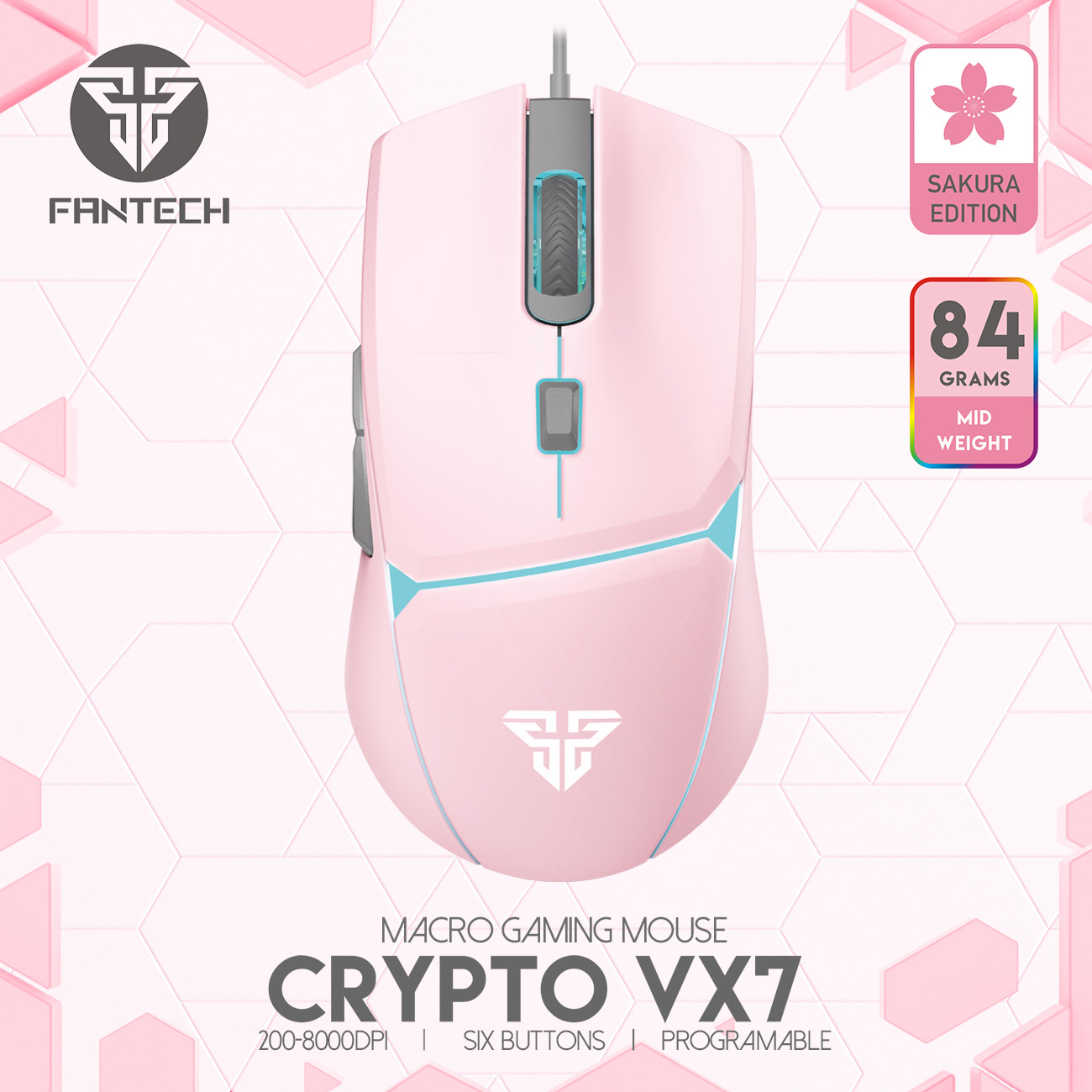 FANTECH VX7 CRYPTO GAMING MOUSE