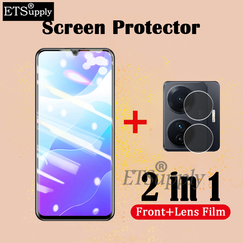 2Pack For Vivo iqoo Z6 Pro Screen Protector Tempered Glass Film + Lens Camera Protector Film for Vivo iqoo Z6 Pro