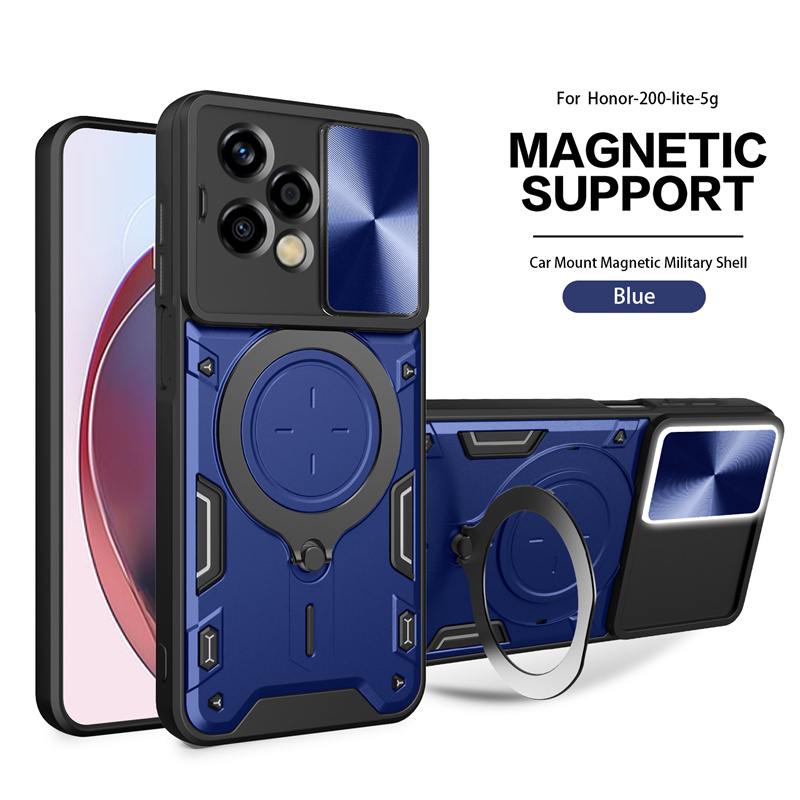Shockproof Phone Case With Ring & Kickstand For Honor 400/200 Series - Includes Screen Glass