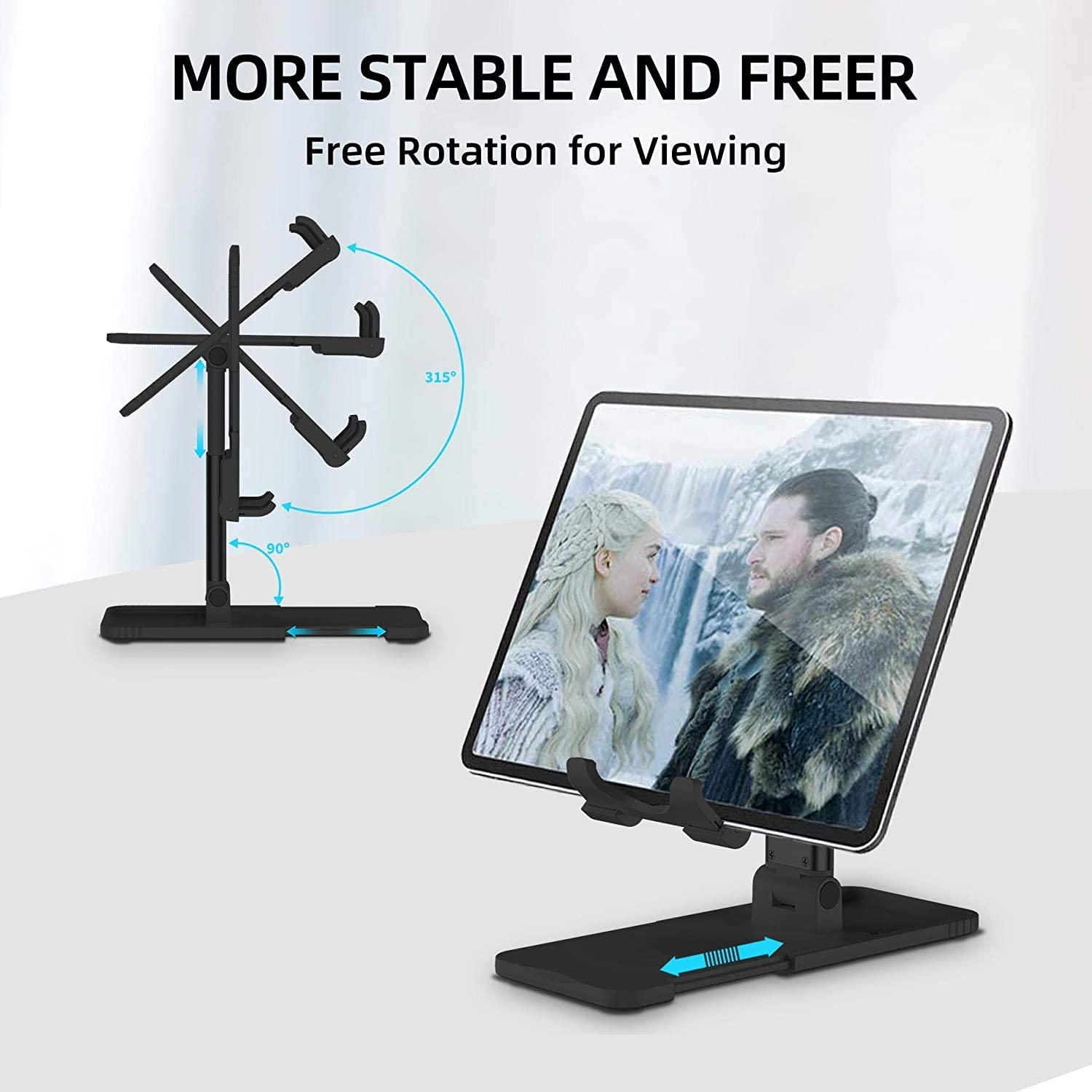 Height Adjustable Mobile Phone Tablet Holder Cellphone Stand Adjustable Desk Smartphone Mount. 