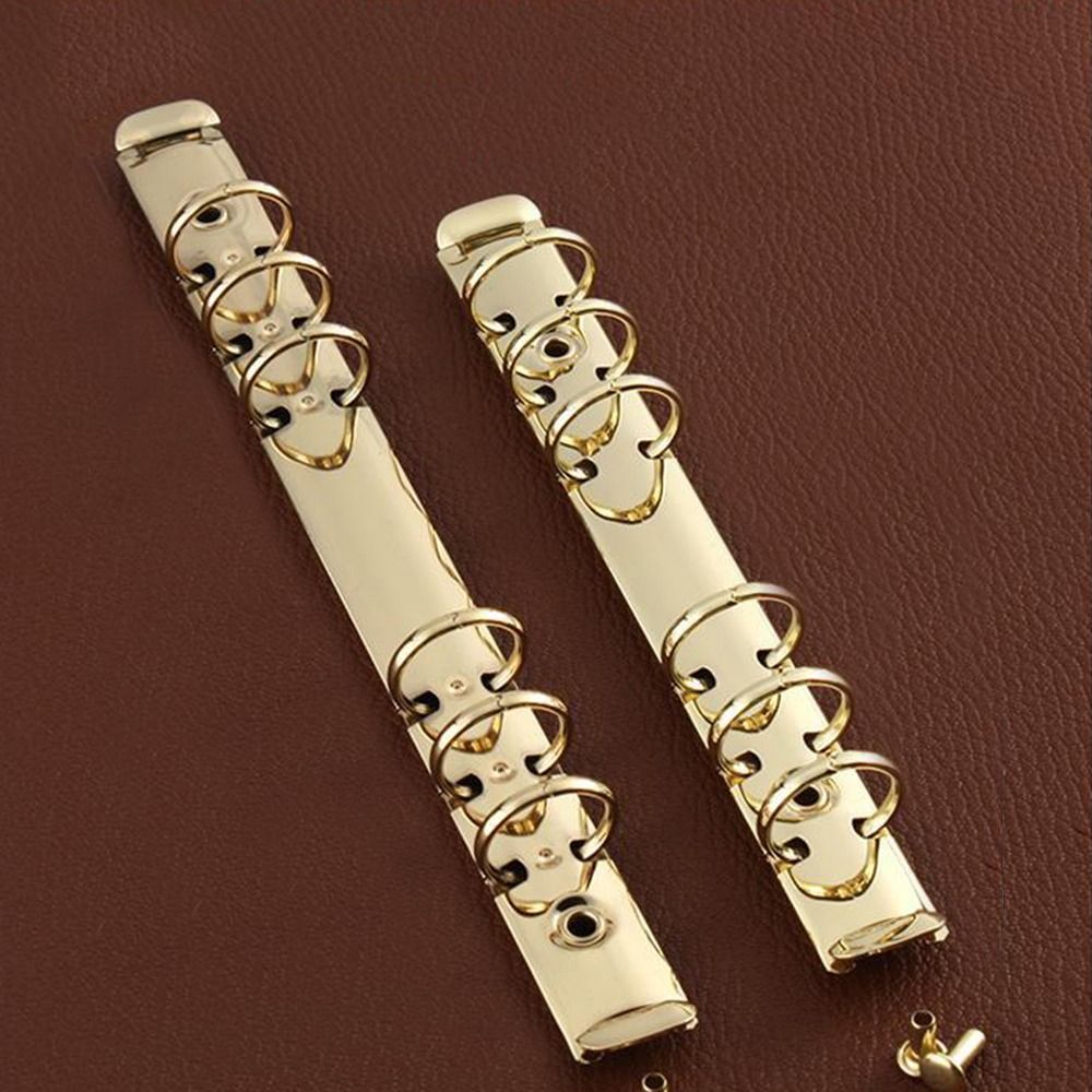 Stationery DIY Album Diary Paper Fasteners Detachable Loose Leaf Ring Paper Binding Clips Paper Binder A5 A6 File Folder minghao. 
