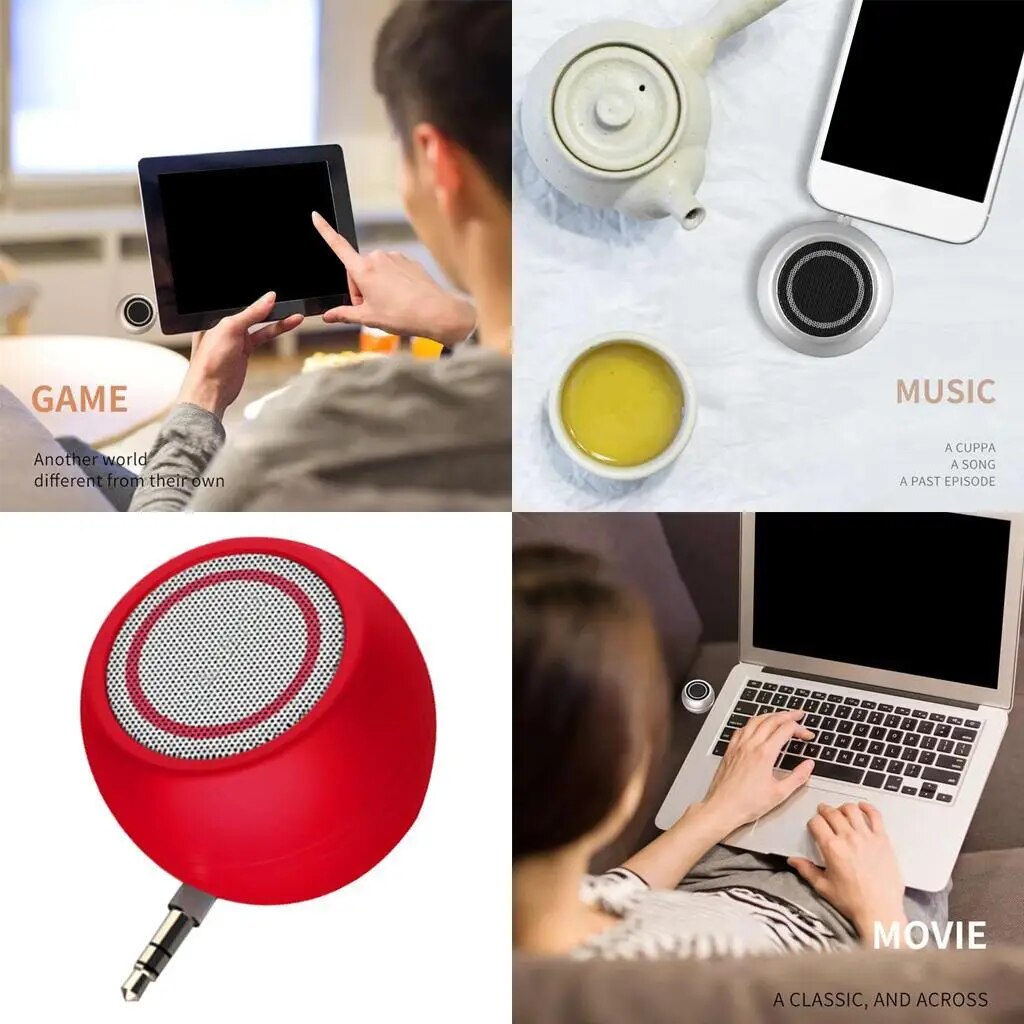 3.5mm Aux Audio Jack Mini Speakers Wireless Powerful External Speaker Portable 3D Surround Phone Speaker For Phone Tablet. 