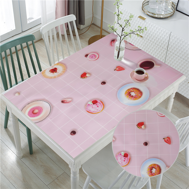 Flooring, leather, tablecloth, thickened, PVC, plastic, kang, leather, tablecloth, rectangular dining table, coffee table mat, square, water, L span. 