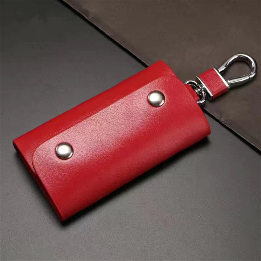 Zippered Closure Key Wallet Luxury Leather Compact Size Keychain Case Multi-Slot Key Holder for Car Keys Home Management. 
