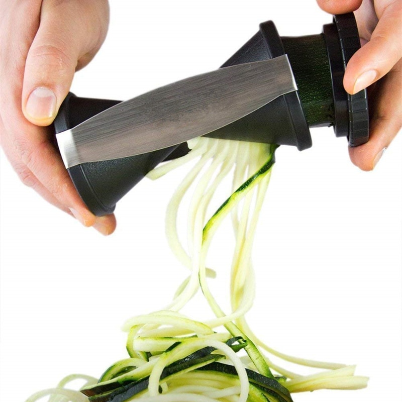 Vegetable Spiralizer Cutter Zucchini Pasta Noodle Spaghetti Maker Spiral Slicer Complete Bundle-Black. 