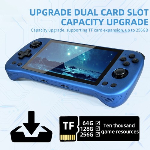 Powkiddy X55 Game Console, 5.5'' IPS Screen, JELOS OS, 2GB LPDDR4X, 16GB+64GB TF Card, 8000+ Games. 