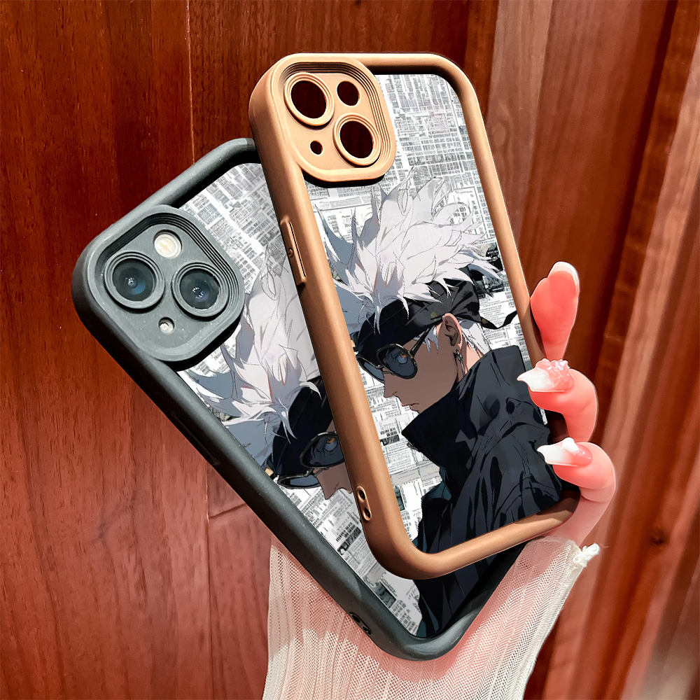 Jizetin for OPPO A18 A38 Back Cover Satoru Gojo Poster Ladder Camera Soft Rubber Mobile Phone Case. 