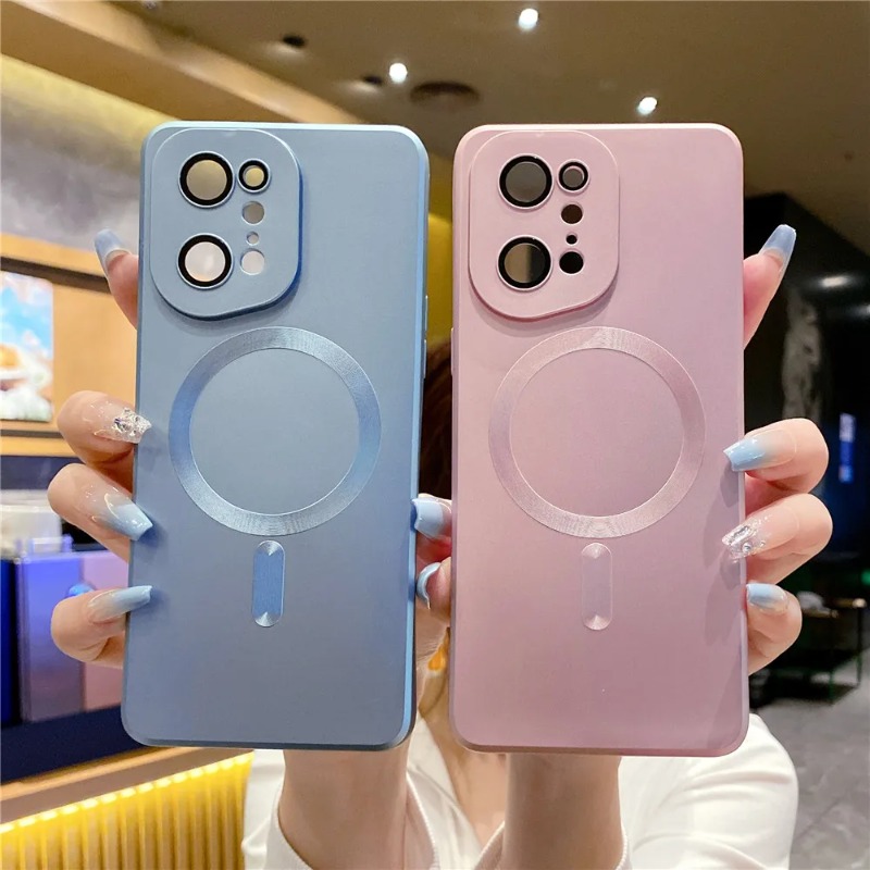 For Magsafe Magnetic Wireless Charging Case For OPPO Find X5 Pro X5Pro Matte Soft TPU Silicone Cover