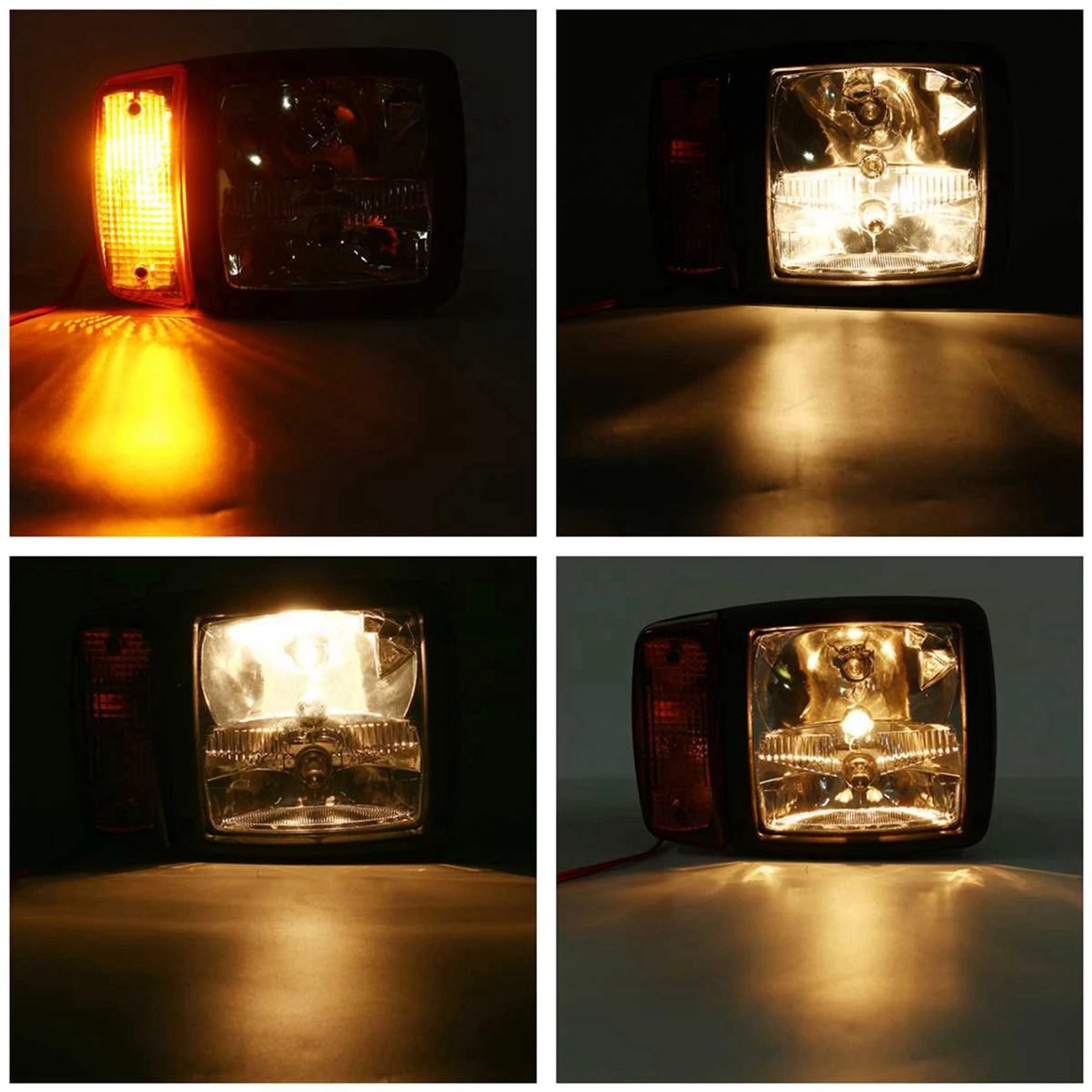 2X 24V Excavator Front LED Headlights Turn Signal Lamp Indicator Work Light A. 