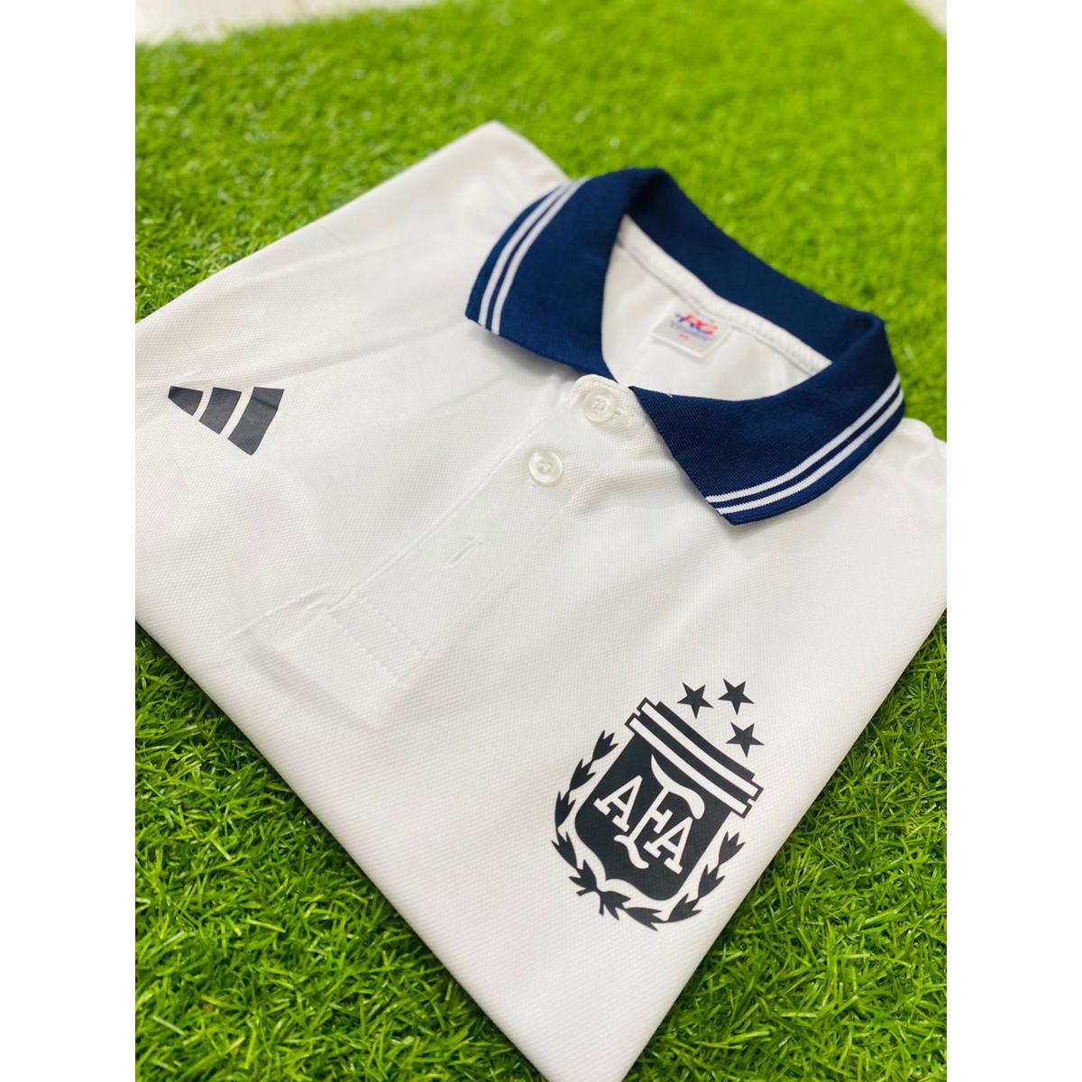 3 star argentina polo jersey black logo 2023