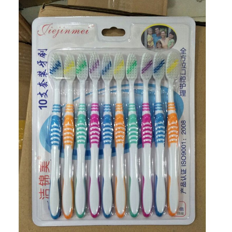 10Pc/Pack Bamboo Charcoal Toothbrush Soft Bristle Nano Toothbrushes. 