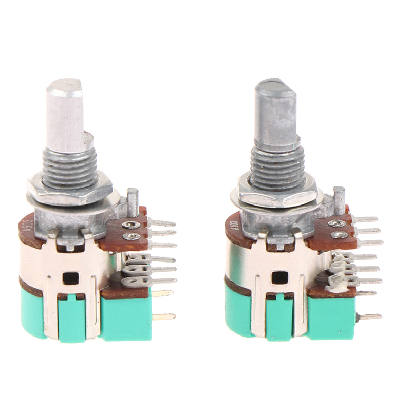 H120 Stereo Channel With Switch A50K A10K 15mm Half Shaft Volume Potentiometer Double Potentiometer Demoo. 