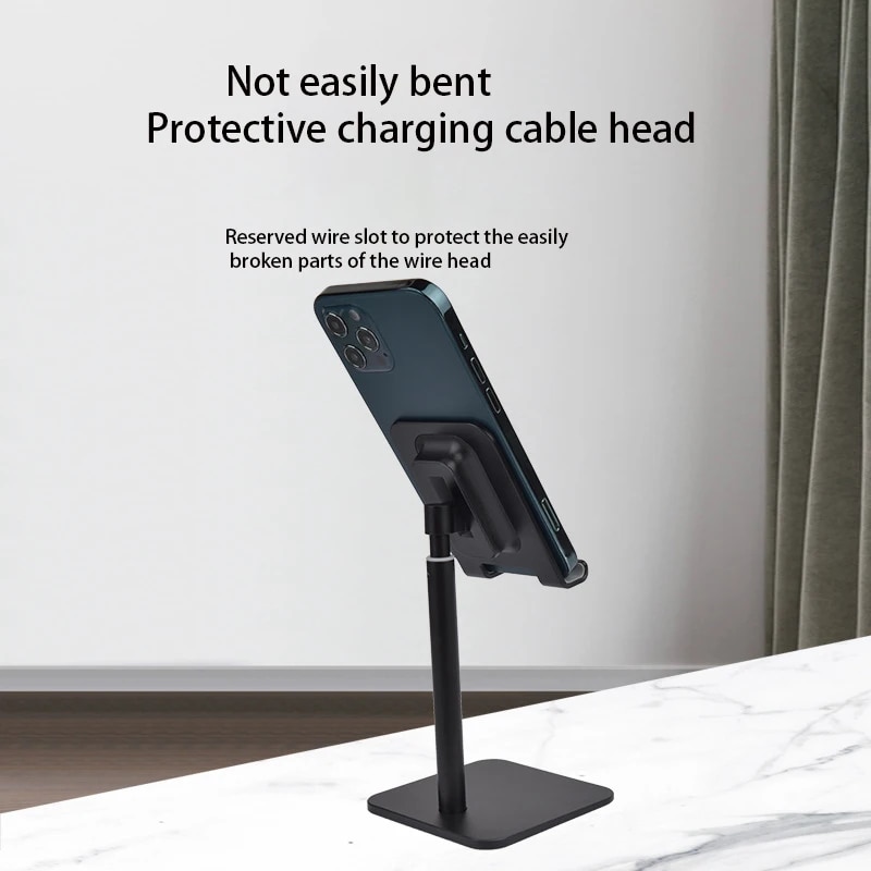 Desktop Phone Stand Shrinkable Rotatable Lazy Person Bracket Office Accessories Aluminum Alloy For Android Apple Xiaomi Huawei. 