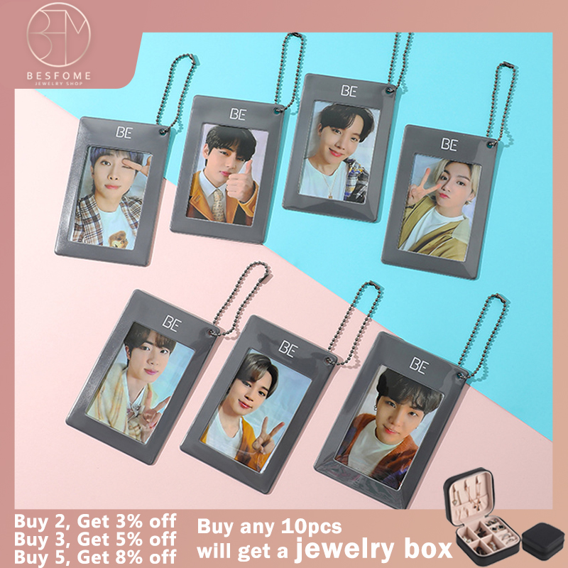 BESFOME Orginal Bangtan Boys Kpop BE New Album Photocard + Card Holder Official Same Style Peripheral Sign