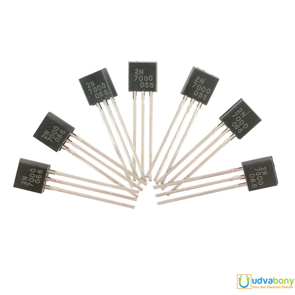 5Pcs-2N7000 2N-7000 7000 MOSFET 60V 200mA N-Channel Mode Field Effect Transistor Semiconductor MOSFET  TO-92 Package 3 Pin Electrical Circuitry & Parts. 