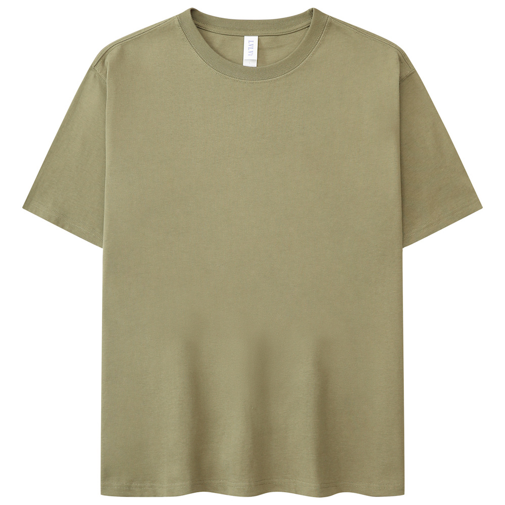 LVLV American 230g Blockbuster T-Shirt Japanese men's short-sleeved cotton white Ami Ka Ji base shirt is a dropshipping