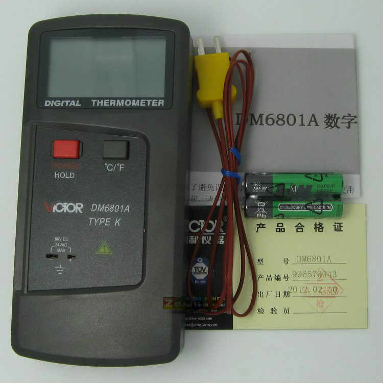 VICTOR DM6801A Digital Thermometer Handheld. 