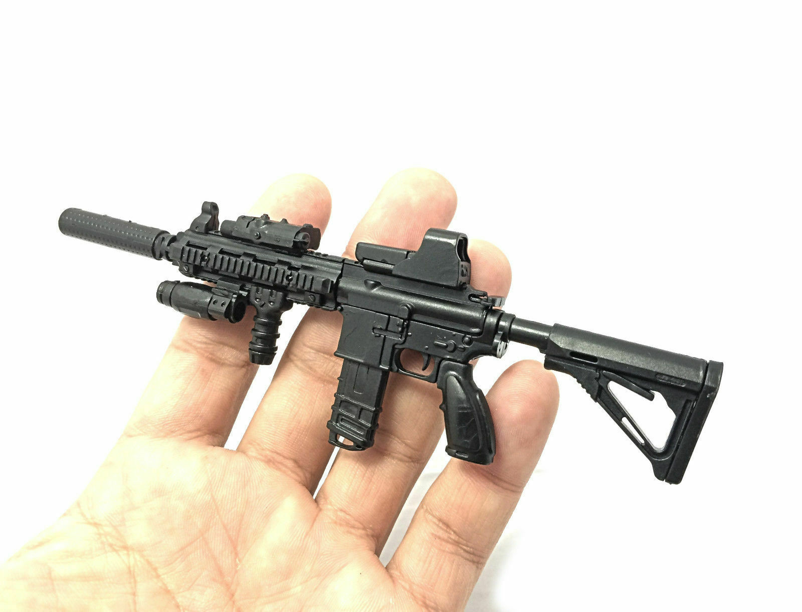 MoupBoi 1:6 PUBG M416 HK416 Rifle Assembly Gun Model Assembling Puzzles Building Bricks For Action Figure. 