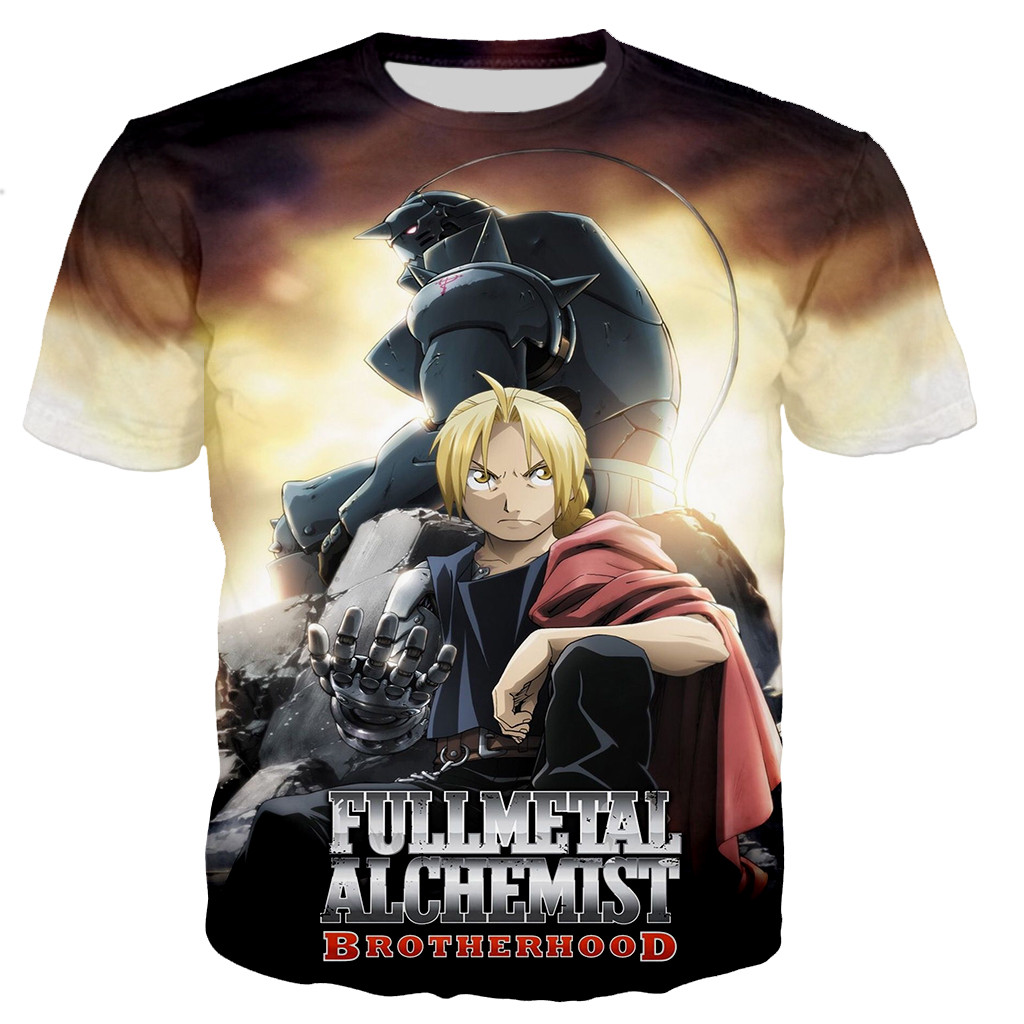 Fullmetal Alchemist Brotherhood T Shirt Men/women 3D Printed T-shirts Casual Harajuku Style Tshirt Streetwear Tops. 