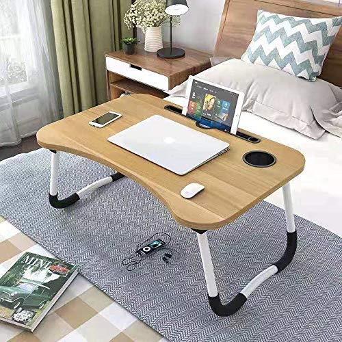 Foldable Bed Desk Study Writing Wooden Table Drawing Desk Tray In Bed For Lazy Mornings - Laptop Table - Laptop Table. 