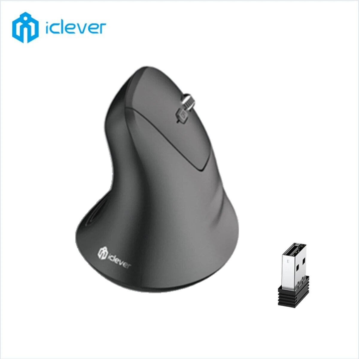 iClever WM101 Wireless Vertical Mouse Ergonomic Mouse 2400 DPI Upright Mouse Programmable For MacBook Tablet Laptop 2.4G Mouse