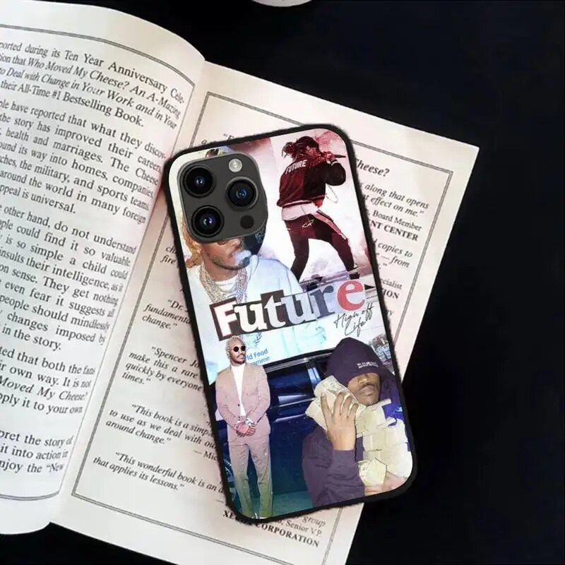 Future Rapper Phone Case For iPhone 11 12 Mini 13 14 Pro XS Max X 8 7 Plus SE XR Shell black phone case. 
